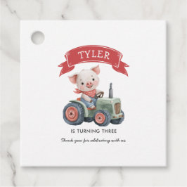 Niedliche Landtiere Schweine Geburtstagsparty Geschenkanhänger