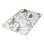 Niedliche Landtiere Tiere Schafe Schweine Badematte (Schrägansicht)