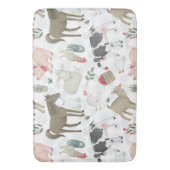 Niedliche Landtiere Tiere Schafe Schweine Badematte (Vorderseite Vertikal)