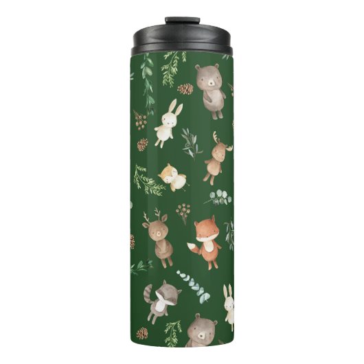 Niedliche Landtiere Waldtiere Waldliebhaber Kinder Thermosbecher (Vorderseite)