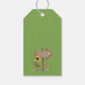 Niedliche Landtiere zum Geburtstag Geschenkanhänger (Rückseite)