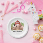 Niedliche Landtiere zum Geburtstag Pappteller (Party)