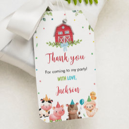 Niedliche Landtiere zum Geburtstag Vielen Dank Tag Geschenkanhänger