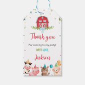 Niedliche Landtiere zum Geburtstag Vielen Dank Tag Geschenkanhänger (Vorderseite)