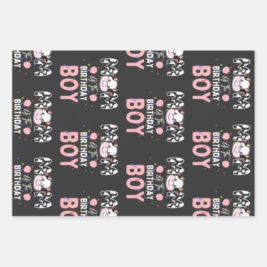 Niedliche landwirtschaftliche Kuh: Mama der Jungti Geschenkpapier Set (Vorderseite)