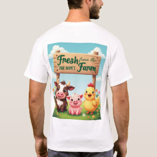 Niedliche landwirtschaftliche Nutztiere unter Betr T-Shirt