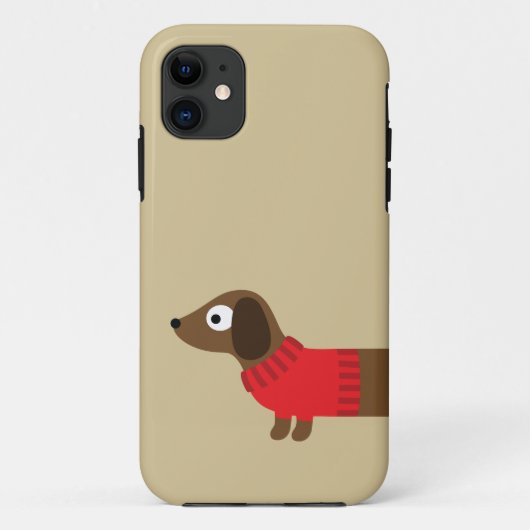 Niedliche lange Dackel-Illustration Case-Mate iPhone Hülle (Rückseite)