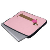 Niedliche lange Dackel-Illustration Laptopschutzhülle (Vorne Knopf)