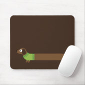 Niedliche lange Dackel-Illustration Mousepad (Mit Mouse)