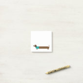 Niedliche lange Dackel-Illustration Post-it Klebezettel (Auf Schreibtisch)