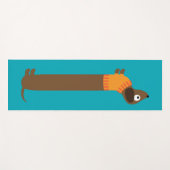 Niedliche lange Dackel-Illustration Yogamatte (Vorderseite (Horizontal))