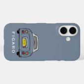 Niedliche Lapis Gray Figaro Auto Monogram Figation Case-Mate iPhone Hülle (Rückseite (Horizontal))