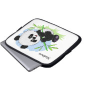 Niedliche Laptop-Ärmel des Panda individuellen Nam Laptopschutzhülle (Vorne Knopf)