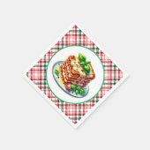 Niedliche Lasagna liebt das Abendessen Serviette (Ecke)