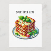 Niedliche Lasagne hinzufügen Postkarte (Vorderseite)