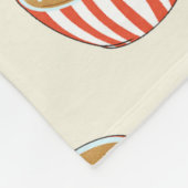 Niedliche Latte Art in Red Coffee Mugs Muster Fleecedecke (Ecke)