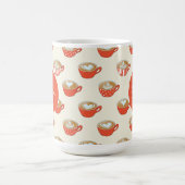 Niedliche Latte Art in Red Coffee Mugs Muster Kaffeetasse (Mittel)