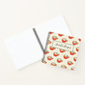 Niedliche Latte Art in Red Coffee Mugs Muster Notizblock (Innenseite)