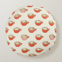 Niedliche Latte Art in Red Coffee Mugs Muster