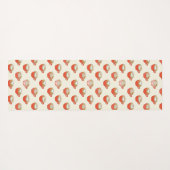 Niedliche Latte Art in Red Coffee Mugs Muster Yogamatte (Rückseite (Horizontal))