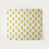 Niedliche Latte Art in Yellow Coffee Mugs Muster Wandteppich (Vorderseite (Horizontal))