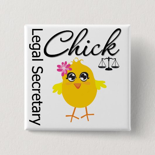 Niedliche Laufbahn Chick - Juristischer Sekretär Button (Vorderseite)