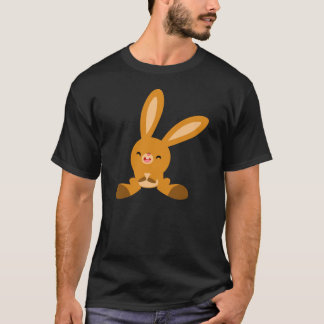 Niedliche Laughing Cartoon Rabbit T - Shirt