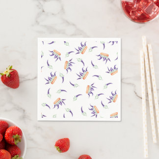 Niedliche Lavendel Blume Feier Serviette