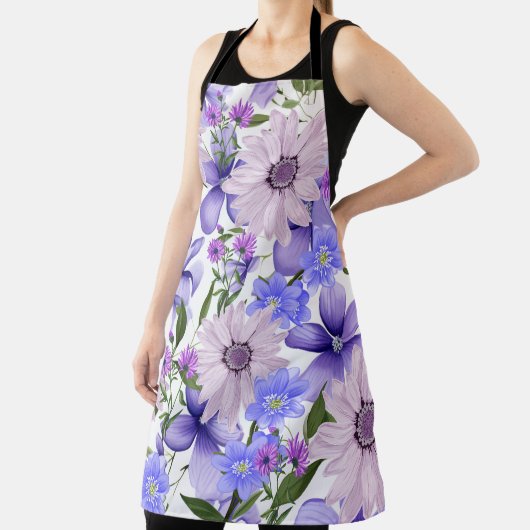 Niedliche Lavendel Daisis Lilacs Blumendruck Schürze (InSitu)