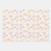 Niedliche Lavendel & Orange Butterfly Babydusche Geschenkpapier Set (Vorderseite 2)