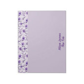 Niedliche Lavendelmuster Aquarellfarben Blume Notizblock (Rotiert)