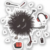 Niedliche Lazy Creature Daydreaming Aufkleber (Vorderseite)