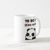 Niedliche Lazy Panda - zu erledigen - NICHTS - Fun Kaffeetasse (VorderseiteRechts)