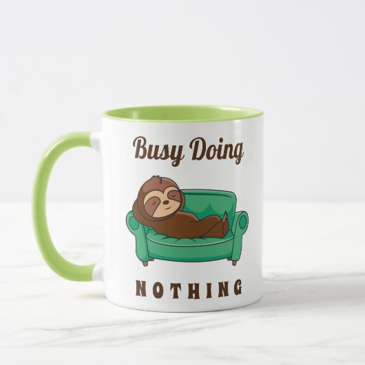 Niedliche Lazy Sloth beschäftigt und tut nichts Fu Tasse (Links)