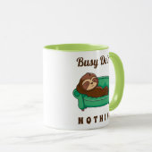 Niedliche Lazy Sloth beschäftigt und tut nichts Fu Tasse (VorderseiteRechts)