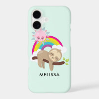 Niedliche Lazy-Sloth mit Sun & Rainbow