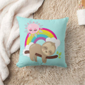 Niedliche Lazy-Sloth mit Sun & Rainbow Kissen (Decke)