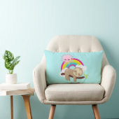 Niedliche Lazy-Sloth mit Sun & Rainbow Lendenkissen (Stuhl )