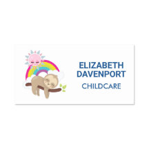 Niedliche Lazy-Sloth mit Sun & Rainbow