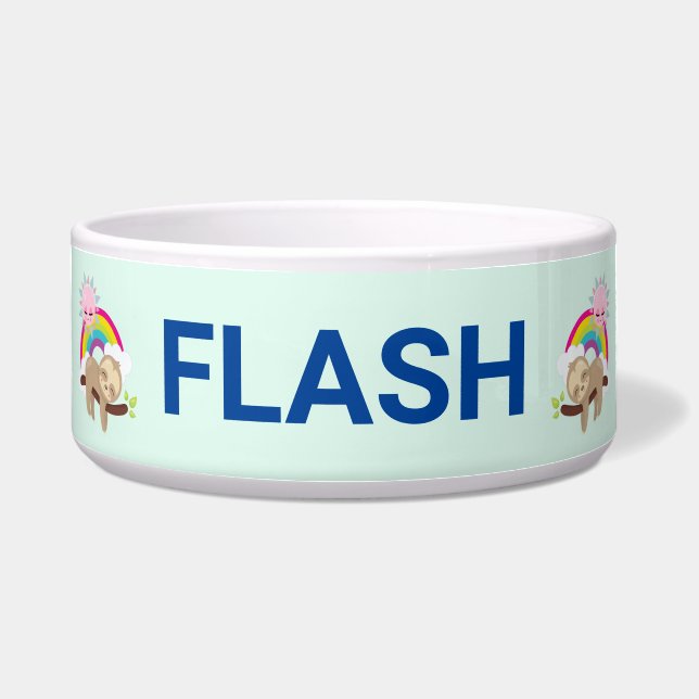 Niedliche Lazy-Sloth mit Sun & Rainbow Napf (Vorderseite)