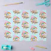 Niedliche Lazy-Sloth mit Sun & Rainbow Seidenpapier (Basteln)