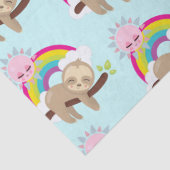 Niedliche Lazy-Sloth mit Sun & Rainbow Seidenpapier (Detail)