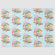 Niedliche Lazy-Sloth mit Sun & Rainbow