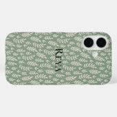 Niedliche Leaf-grüne Druckschrift mit Name Case-Mate iPhone Hülle (Rückseite (Horizontal))