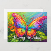 Niedliche, lebendige Kunst der Schmetterlingskunst Postkarte (Vorne/Hinten)