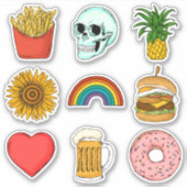 Niedliche Lebensmittel Aufkleber (Vorderseite)