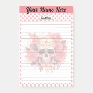 Niedliche Lebensmittel für den Zuckerschädel Post-it Klebezettel