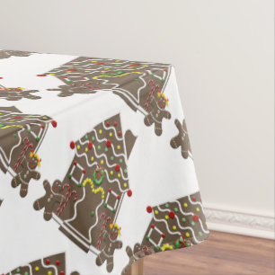Niedliche Lebkuchen-Haus-Plätzchen-Tischdecke Tischdecke
