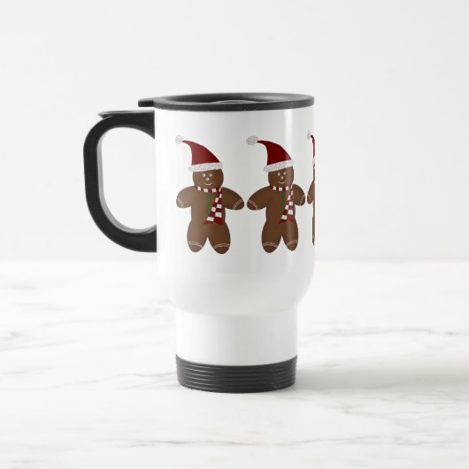 Niedliche Lebkuchen-Mann-Reise-Tasse Reisebecher (Links)