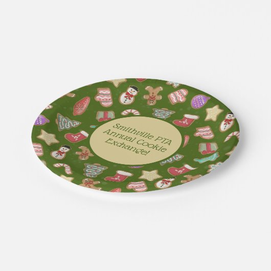 Niedliche Lebkuchen Pappteller (Schrägansicht)